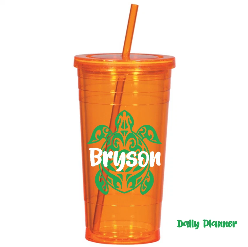 Lindo calcomanía adhesiva de vinilo con monograma de tortuga para tu taza teléfono iPad vaso niños Foto 1 de 2