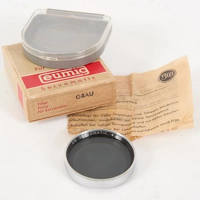 B&W  30mm GRAU/ND  4x EUMIG SERVOMATIC GLASS FILTER ORIGINAL CASE/BOX  #AD694 - Image 1 of 2
