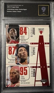 1996 Upper Deck Chicago Bulls #139 Jordan / Pippen /Rodman HOF A.IO 9 MINT - Picture 1 of 2