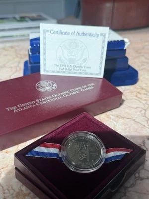 1992-S Olympic Gymnast Proof Half Dollar US Mint Clad Coin Commemorative - Image 1 of 2