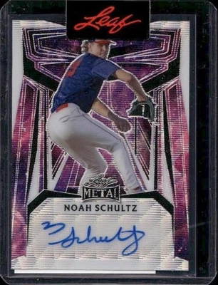 2022 Leaf Metal Noah Schultz Pink Autograph 1/1 Pre Production Proof Auto - Image 1 of 2