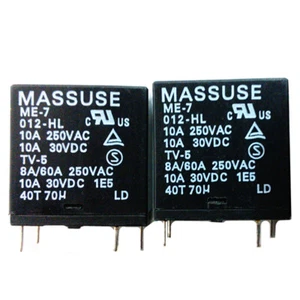 2PZ MASSUSE ME-7-012-HL 12VDC Relè di Alimentazione 10A 250VAC 4Pin - Foto 1 di 1