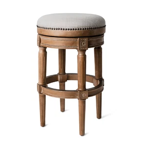 Pullman Backless Swivel Kitchen Bar Stool 30"H, Weathered Oak Finish (Used) - Picture 1 of 6
