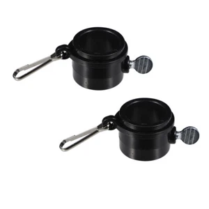 Flag Pole Ring Fasteners 1 Inch Clip 2pcs Black for Easy Setup - Picture 1 of 12