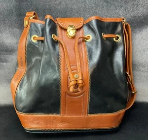 Marino Orlandi Hang Bag Purse Woman's Napsac Bookbag Vintage Leather Gorgeous - Picture 1 of 8