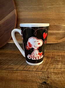 Taza de cerámica con corazones Love Peanuts Snoopy Woodstock Be My Valentine - Imagen 1 de 8