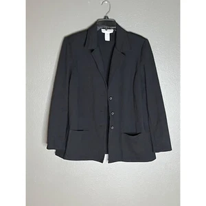 Cathy Daniels Womens Black Blazer Jacket L Polyester/Rayon/Spandex - Picture 1 of 6
