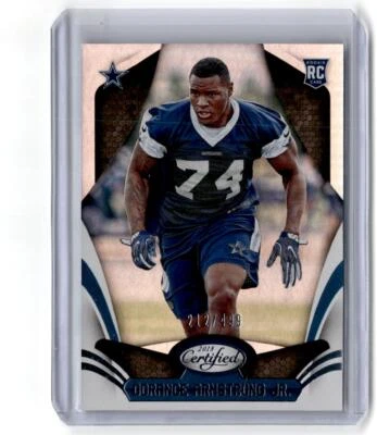 2018 Panini Certified #175 Dorance Armstrong Jr. Mirror Silver RC /499 - Image 1 of 2