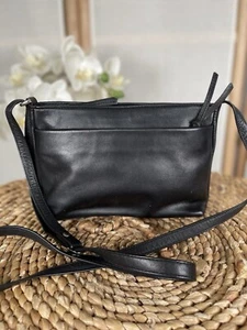 Jobis black leather vintage shoulder cross body bag - Picture 1 of 15