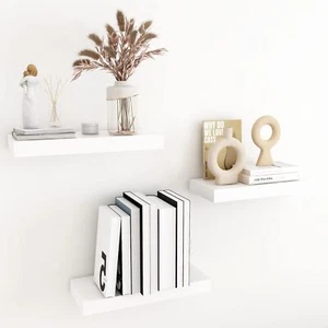 Floating Shelves Wall Storage 15 inch Wall Mounted Shelves Set of 3 Wood Hang... - Picture 1 of 6