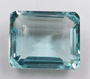 51.60 CT EMERALD CUT BLUE AQUAMARINE CERTIFIED TRANSPARNET  LOOSE GEMSTONE 5MRE - Picture 1 of 10