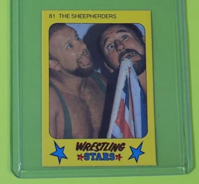Tarjeta Monty Gum #81 1986 The Sheepherders Superstars Of Wrestling Bushwhackers Foto 1 de 3