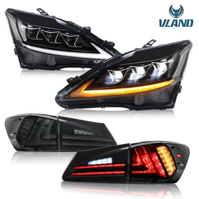 Vland Scheinwerfer + Heckleuchte Für 2006-12 Lexus IS250 IS350 ISF Full LED DRL - Bild 1 von 4