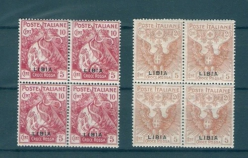 ITALY LIBIA Sc 131 132 BL OF 4   MINT HR FVF  See DESCRIPTION SCAN - Image 1 of 1