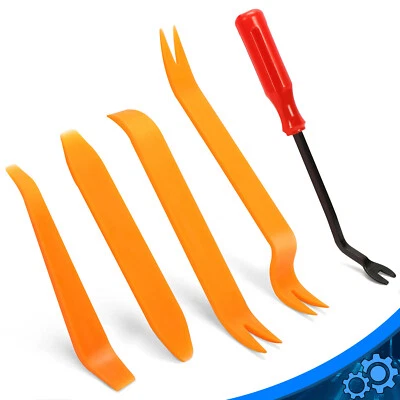 5 Auto Trim Removal Tool Kit Car Panel Door Window Fastener Remover Pry Tool Set - Image 1 of 4