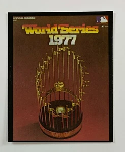 World Series Program Cover Card 1977 New York Yankees vs Los Angeles Dodgers WS1 - Picture 1 of 2