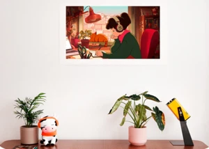 OFFICIAL! Numbered 34/100 LOFI Girl Classic Radio Print 31.8"x19.6" - Picture 1 of 3