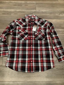 Five Brother Arbeitskleidung groß schwer Western Flanell Perlen Druckknopf Neu mit Etikett - Bild 1 von 7