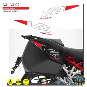 Kit Adesivi Valigie Plastica Ducati Multistrada V4 Rally Red Silver VAL V4 R2 - Picture 1 of 1