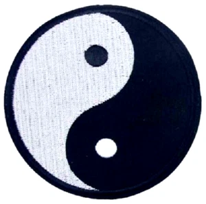 Yin Yang Patch Peace Hippie Love Yoga Karate Judo Yan Iron Sew On - Picture 1 of 1