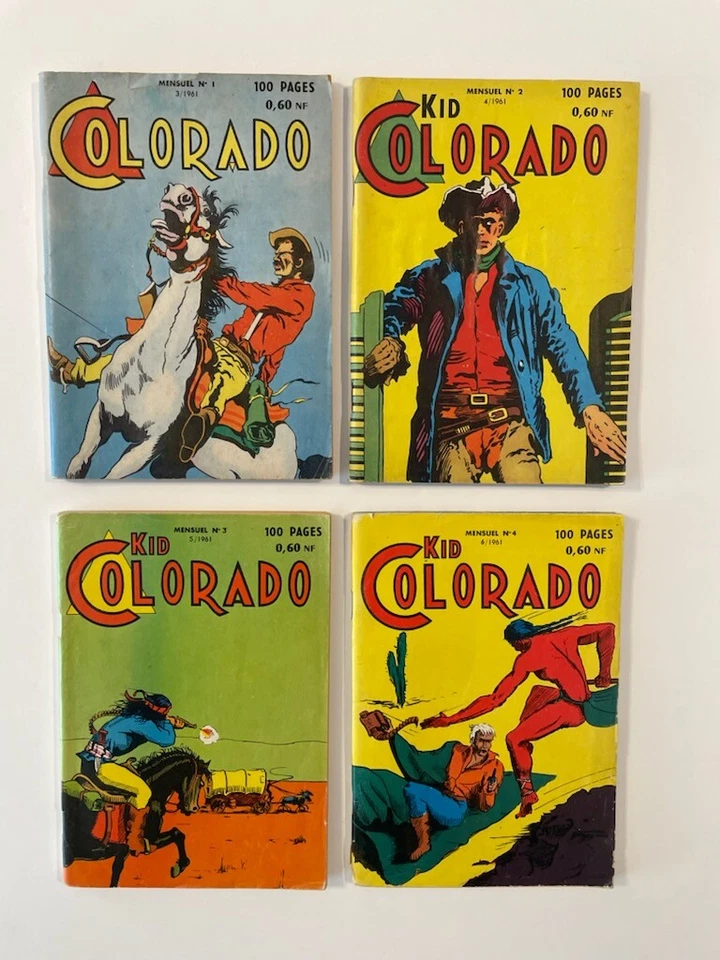 Kid Colorado - Collection complète des 4 numéros (1961) - Chott - TBE - Immagine 1 di 1