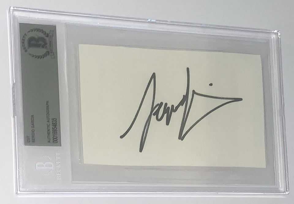 Sergio Garcia signed Index Card Full Signature Masters golf pga beckett slab - Image 1 of 4