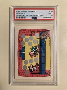 1989 Topps Nintendo Scratch-Off Game Super Mario Bros Screen 10 #10 PSA 9