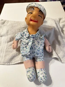 Mr. Magoo Character Doll - Vinyl Head & Plush Body - 13" - Blue Flowered Outfit - Picture 1 of 1
