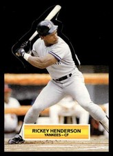 1988 Leaf Stand Up Pop Up Rickey Henderson Yankees Baseball Card