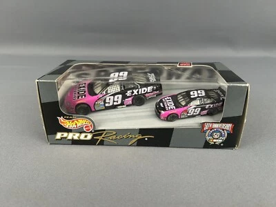 Juego de 2 autos Hot Wheels Pro Racing 1998 Jeff Burton #99 Exide Taurus 1/43+1/64 nuevo en caja Foto 1 de 4