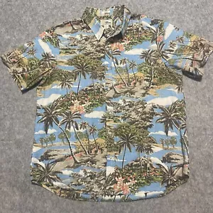 Reyn Spooner Hawaiian Shirt Mens XL Island Mauna Lani Palm Aloha Resort Floral - Picture 1 of 7