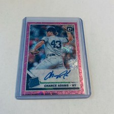 F89783  2019 Donruss Optic Rated Rookies Signatures Pink Velocity Chance Adams