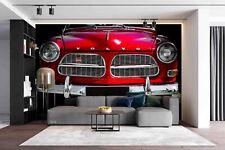 3D Red Classic Car Wallpaper Wall Mural Self-adhesive Removable 578