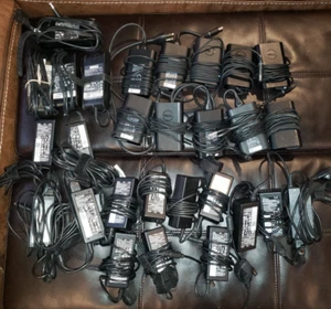 LOT OF 28 Dell Laptop AC Power Adapter Charger 65W 19.5V 3.34A VARIOUS MODELS - Picture 1 of 6