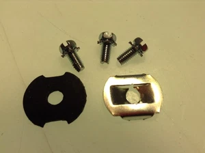 Wäsche Waschmaschinenbeschläge (1) Gummi - (1) Chrom, mit 3 Verschraubungen - Bild 1 von 1