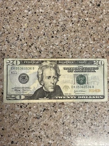 20 dollar bill repeater Us Note 2004 Circulated 05360536 - Picture 1 of 2