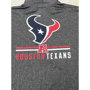 Ropa del equipo Houston Texans NFL 1/4 cremallera manga larga pulóver camisa talla grande - Imagen 1 de 6