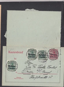 AZ003/ Dt. Bes. Belgien Ganzsache Kartenbrief 1 oo 18 5 -- Trier - Picture 1 of 2