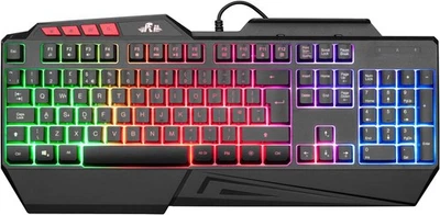 Rii RK202 Gaming Keyboard,LED Rainbow Backlit Light up Keyboard With Black  - Image 1 of 4
