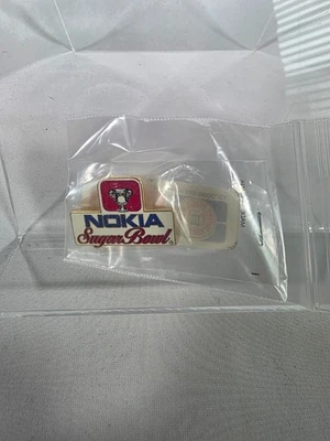 Nokia Sugar Bowl Promotional Button Pin - Brand New - Sealed - VTG -90's - Image 1 of 4
