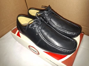 Uk Size 9 Base London Land MTO Mens Shoes In Black Leather - Picture 1 of 14