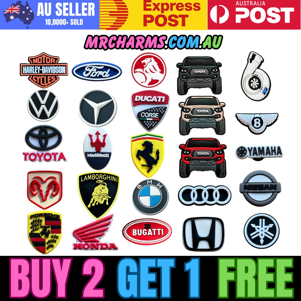 For Jibbitz-Crocs Popular Car Motorcycle Australian Charms Shoe Cake Decoration - image 1 of 1