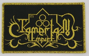 TAMERLAN EMPIRE logo patch metallic gold thread middle eastern black metal - Picture 1 of 2