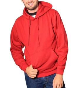 Men Pullover Red Hoodie / Fashion Long Sleeve Hooded Sweatshirt Active Sport - Picture 1 of 2