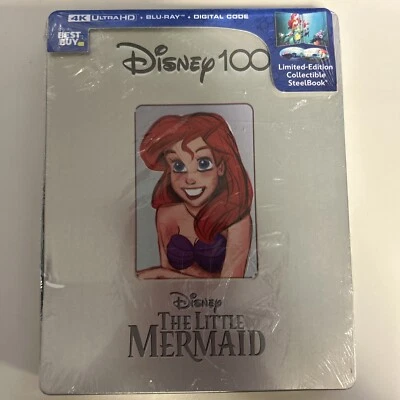 The Little Mermaid 100th Anniversary LE Steelbook (4K UHD+Blu-ray+Digital Dented Foto 1 de 3