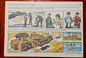 VTG Soviet Poster Chernobyl Radiation Protection fallout stalker2 Nuclear USSR49 - Picture 1 of 5