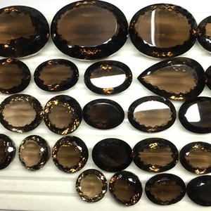 Natural Brilliant Cut Smoky Quartz Loose Designer Faceted Gemstone - Picture 1 of 6