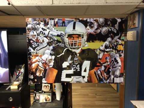 HUGE 44x30 CHARLES WOODSON Vinyl BANNER POSTER Bo Jackson John Madden Derek Carr Cover