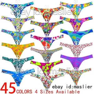 Men's Bikini Swimwear Drawstring Swimsuit Pouch Swim Thong Surfboard Beach Short - Picture 1 of 149