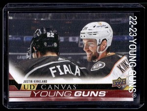 2022-23 Upper Deck Young Guns Canvas Justin Kirkland Rookie Anaheim Ducks #C387